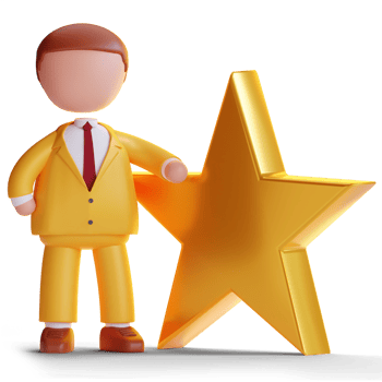 3d businessman with star png