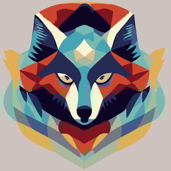 illustration Vector graphic of wolf in tribal hand drawn style isolated good for logo, mascot, print or customize your design