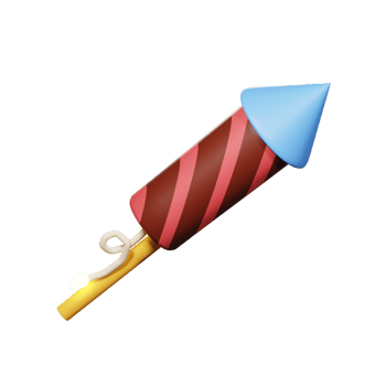3D Birthday firework icon png