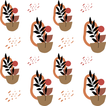 Botanical Boho Seamless Pattern png