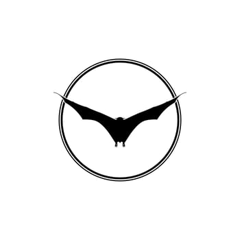 Silhouette of the Pair of Flying Fox or Bat for Art Illustration, Icon, Symbol, Pictogram, Logo, Website, or Graphic Design Element. Vector Illustration