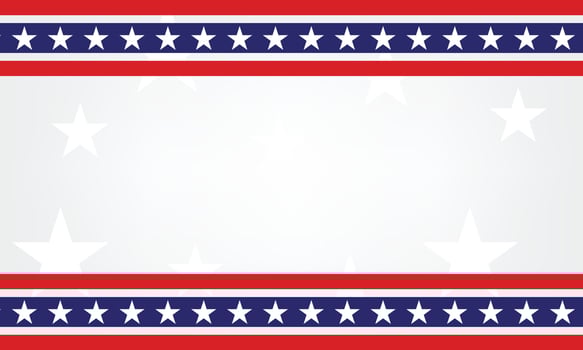 Patriotic border divider american usa flag. vector