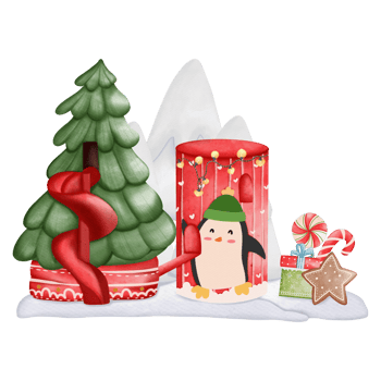 Christmas amusement park illustration, amusement park png