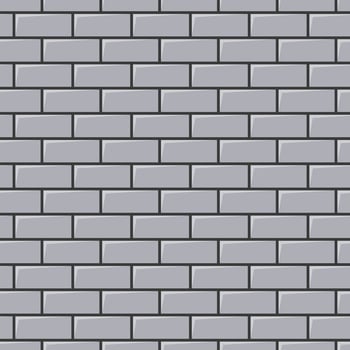 Grey brick wall texture. Seamless background. Vector illustration