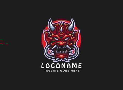 Oni Logo Mascot Design vector