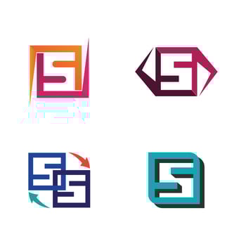 Business corporate letter S logo design vector. vector
