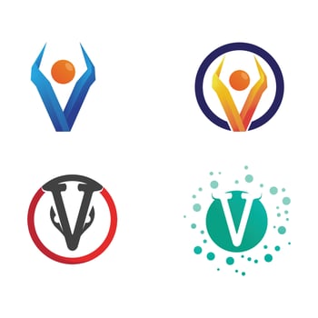 V Letter Logo Template vector