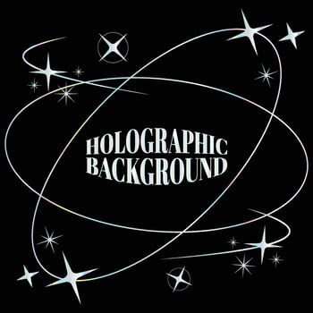 Cute Holographic Background vectors design hologram background