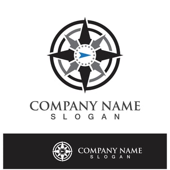 compass icon logo design vector