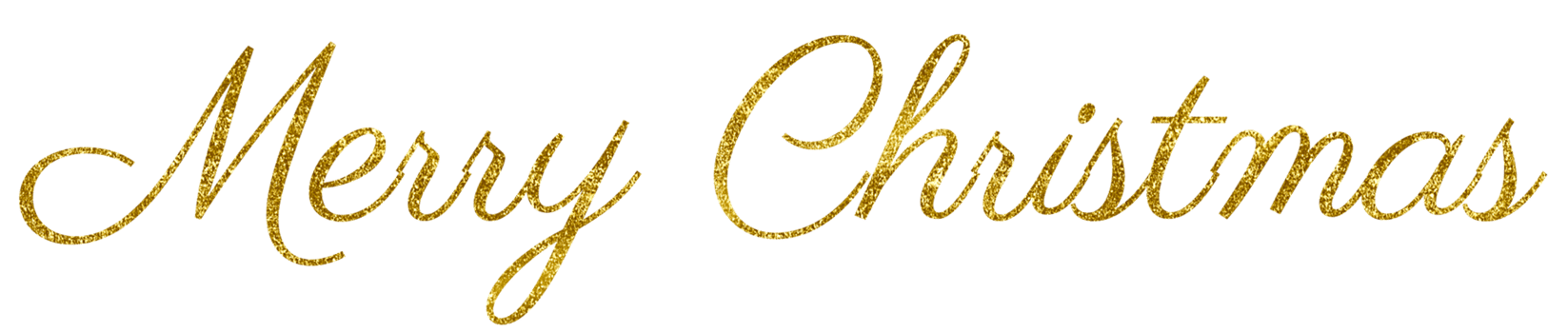 Golden Text Merry Christmas cut out png