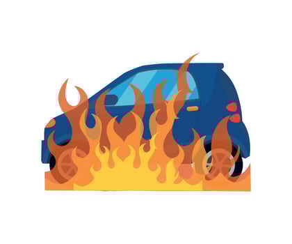 Vector illustrator of  Car Crashes