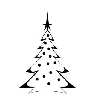 Vector illustrator of  Christmas tree