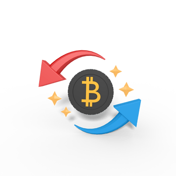3d illustration of bitcoin currency rotation png