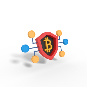 3d illustration of bitcoin blockchain security png