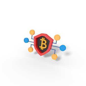 3d illustration of bitcoin blockchain security png