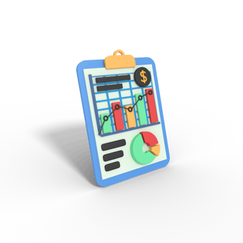 3d illustration of business economic growth report png