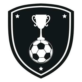 Illustration of a football match and club logo vector
