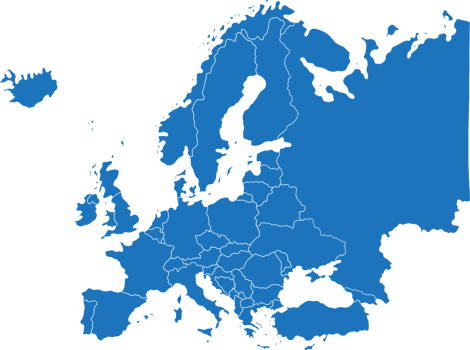 doodle freehand drawing of europe map. png