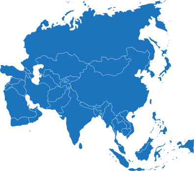 doodle freehand drawing of asia map. png