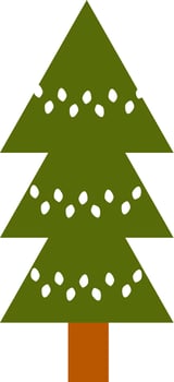 Christmas tree in lights. vector