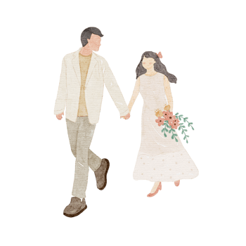bride groom watercolor png