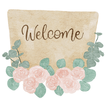 welcome signboard watercolor png