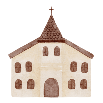 Church Watercolor Illustration png