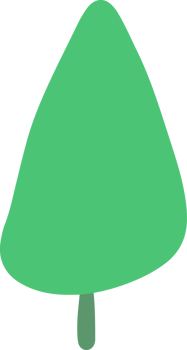 Cute green tree Illustration for design element for natural theme png