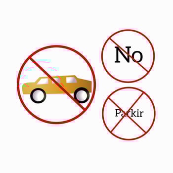 vector illustration of no parking icon symbol