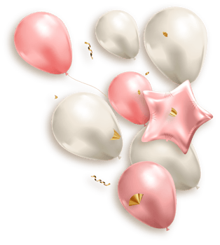 Party Holiday Birthday Background with Balloons png