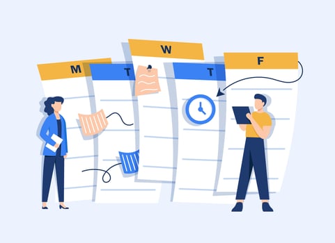 Plan your week ahead,work management plan vector