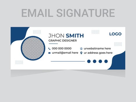Email Signature design template. vector email marketing design layout.