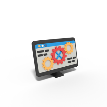 3d illustration of error network settings png
