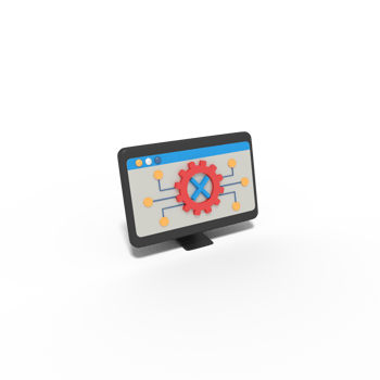 3d illustration of error network settings png