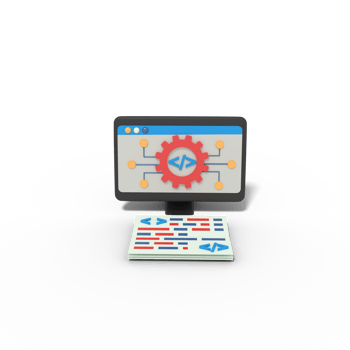 3d illustration of network settings coding png