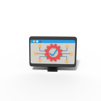 3d illustration of network setup complete png