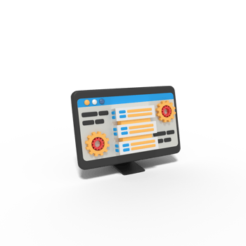 3d illustration of website hosting setup png