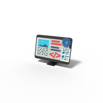 3d illustration of website design display coding png