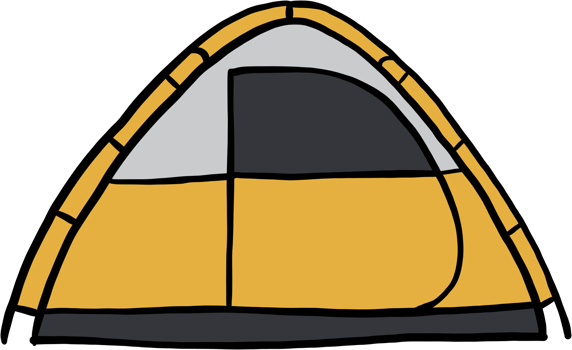 camping tent outline doodle drawing on white background. png