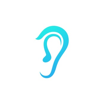 Hearing icon illustration Template vector