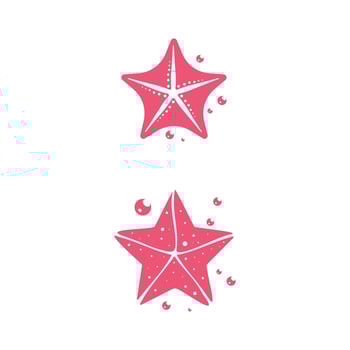 Sea Star fish icon Template vector