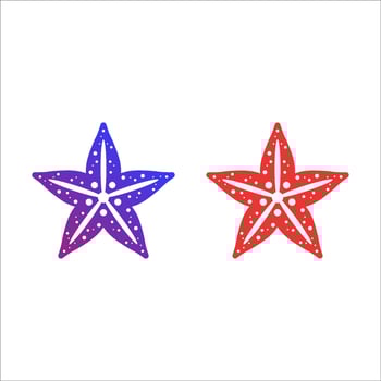 Sea Star fish icon Template vector