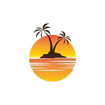 Summer beach Vector icon design illustration