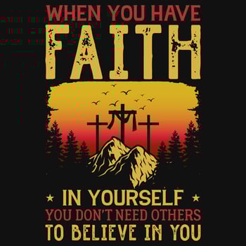 Faith or god tshirt design vector