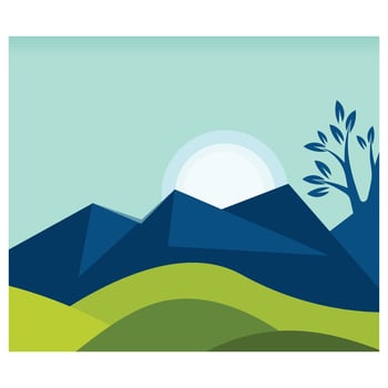 Mountain Landscape design nature illustration Image concept vector