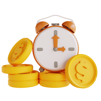 3D illustration business time is money png