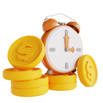 3D illustration business time is money png