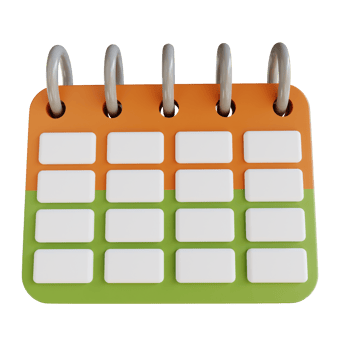 3D illustration calendar schedule png