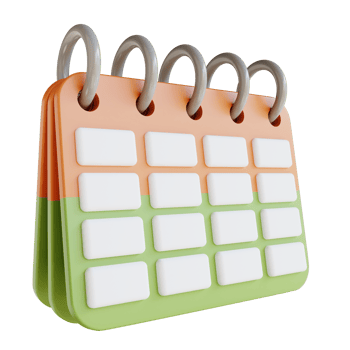 3D illustration calendar schedule png