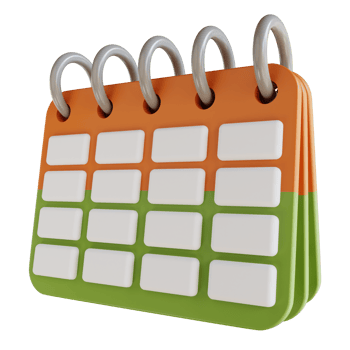 3D illustration calendar schedule png